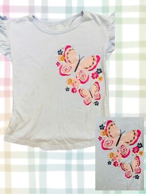 Girls Light Blue Butterfly Graphic Tee - Carters
